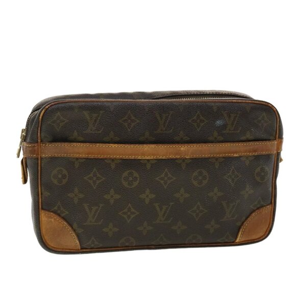 LOUIS VUITTON Monogram Compiegne 28 Clutch Bag M51845 LV Auth 40466 - Picture 1 of 16
